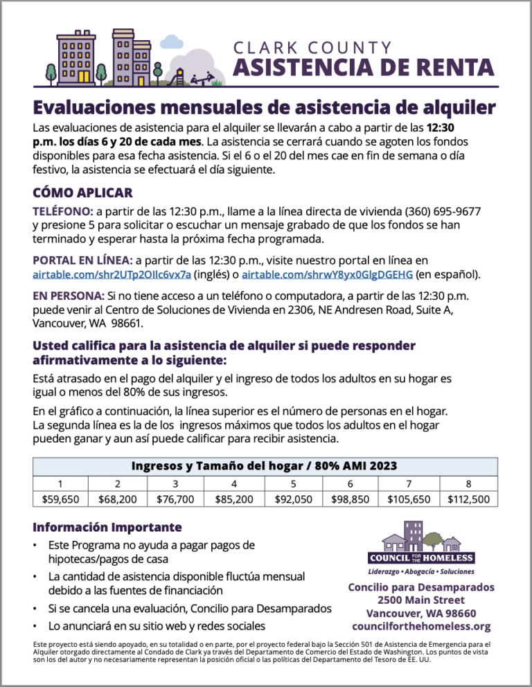 Clark County Rent Assistance Council For The Homeless