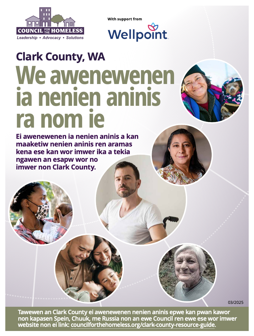 Chuukese Resource Guide cover image - March 2025
