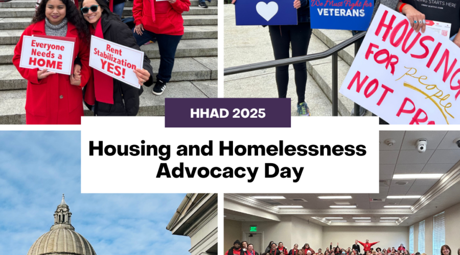 Photo collage from Housing and Homelessness Advocacy Day 2025.